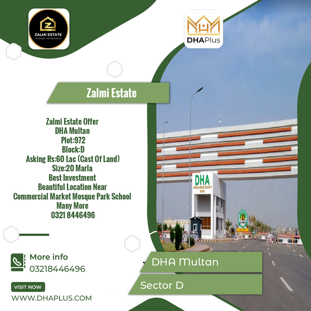 1 Kanal Residential Plot for Sale in Sector D -  DHA Multan, Multan - (DP-39478)