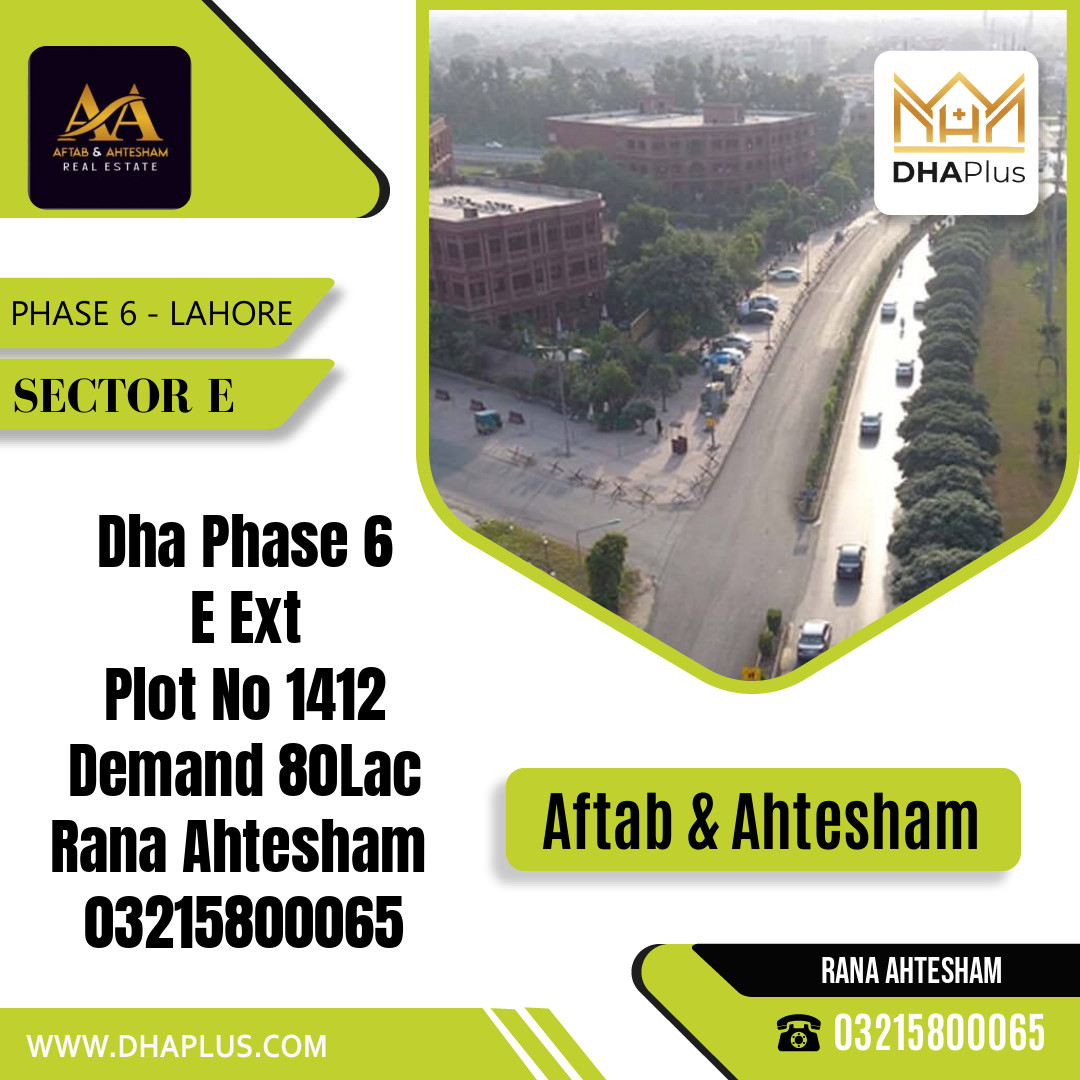 5 Marla Residential Plot for Sale in Sector E -  Phase 6, Lahore - (DP-39518)