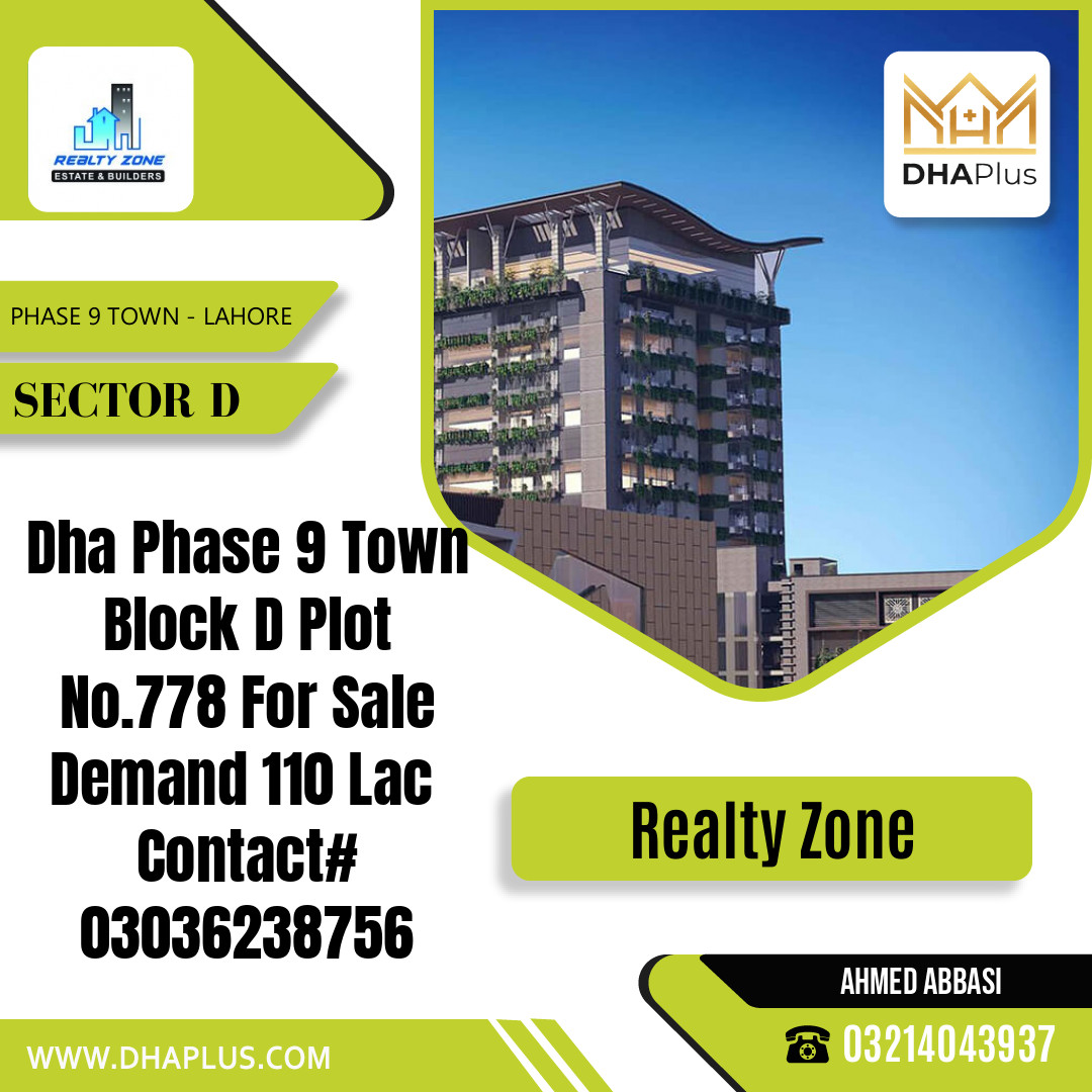 5 Marla Residential Plot for Sale in Sector D -  Phase 9 Town, Lahore - (DP-39519)