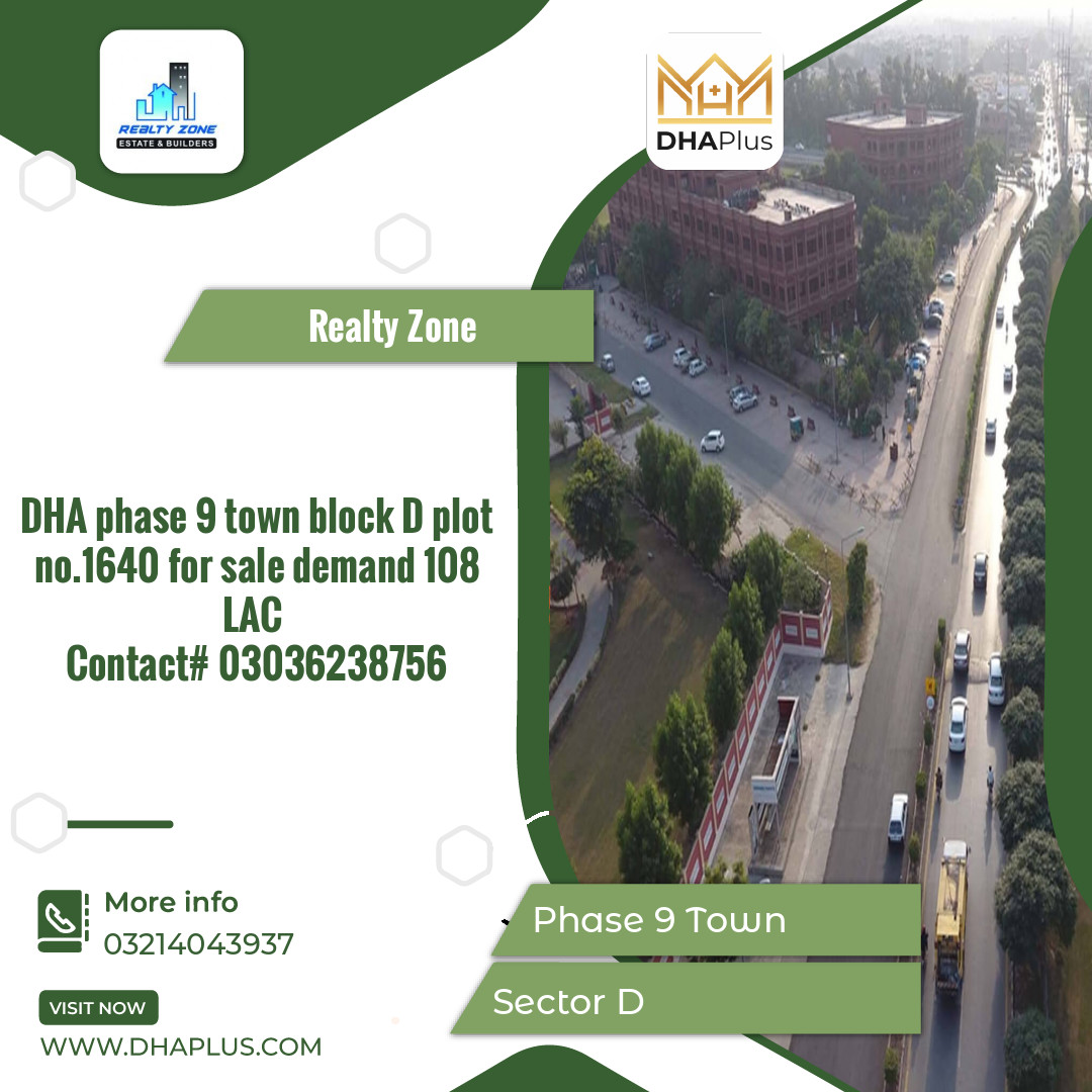 5 Marla Residential Plot for Sale in Sector D -  Phase 9 Town, Lahore - (DP-39523)
