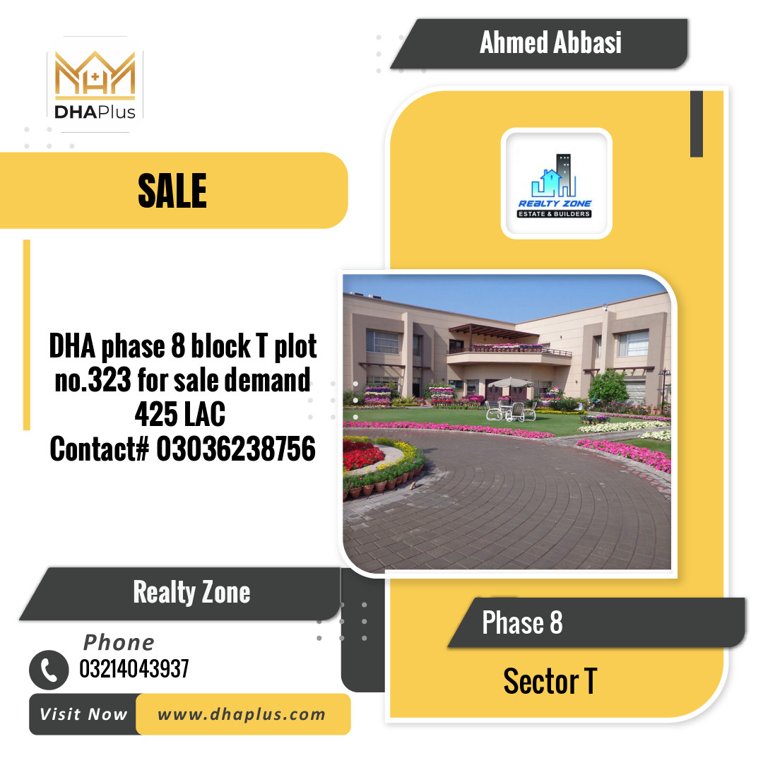 1 Kanal Residential Plot for Sale in Sector T -  Phase 8, Lahore - (DP-39538)