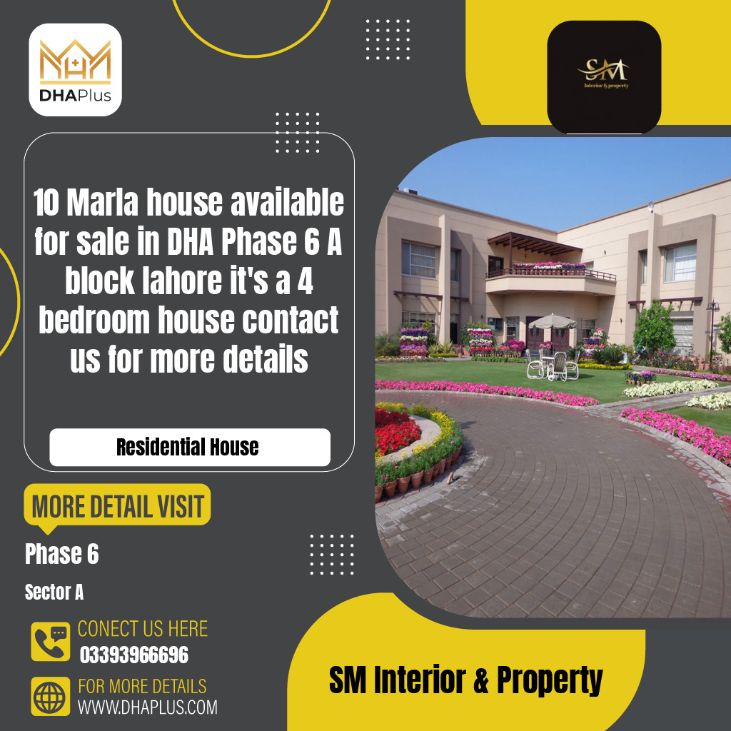 10 Marla Residential House for Sale in Sector A -  Phase 6, Lahore - (DP-39544)