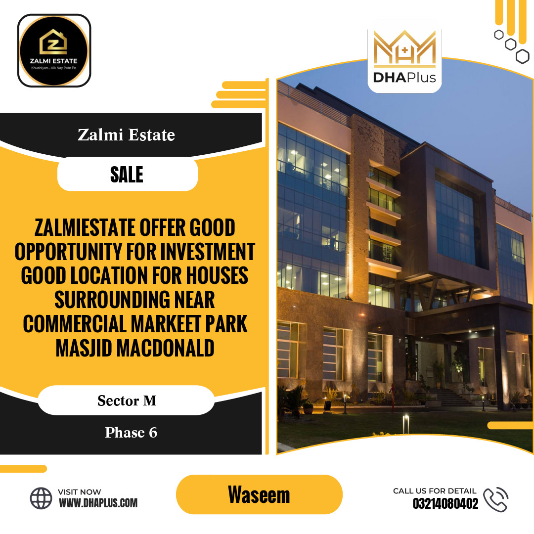 1 Kanal Residential Plot for Sale in Sector M -  Phase 6, Lahore - (DP-39598)