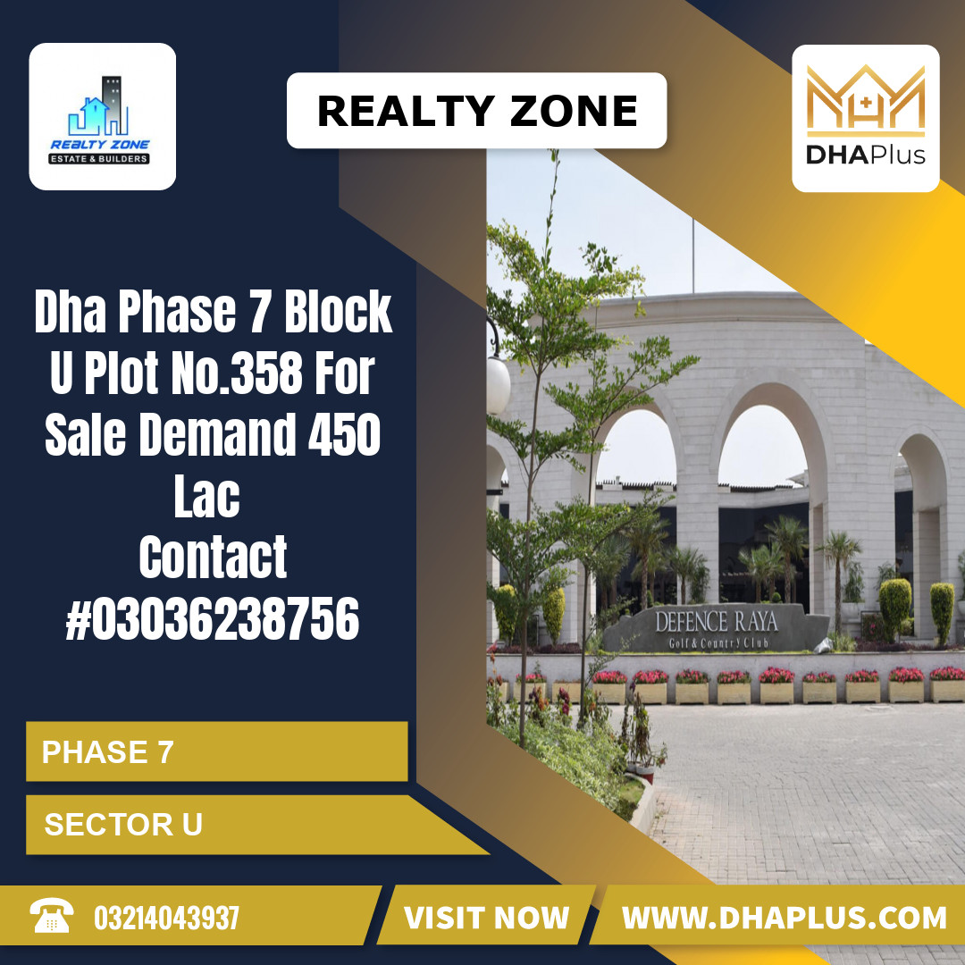 1 Kanal Residential Plot for Sale in Sector U - Phase 7, Lahore - (DP-39605)