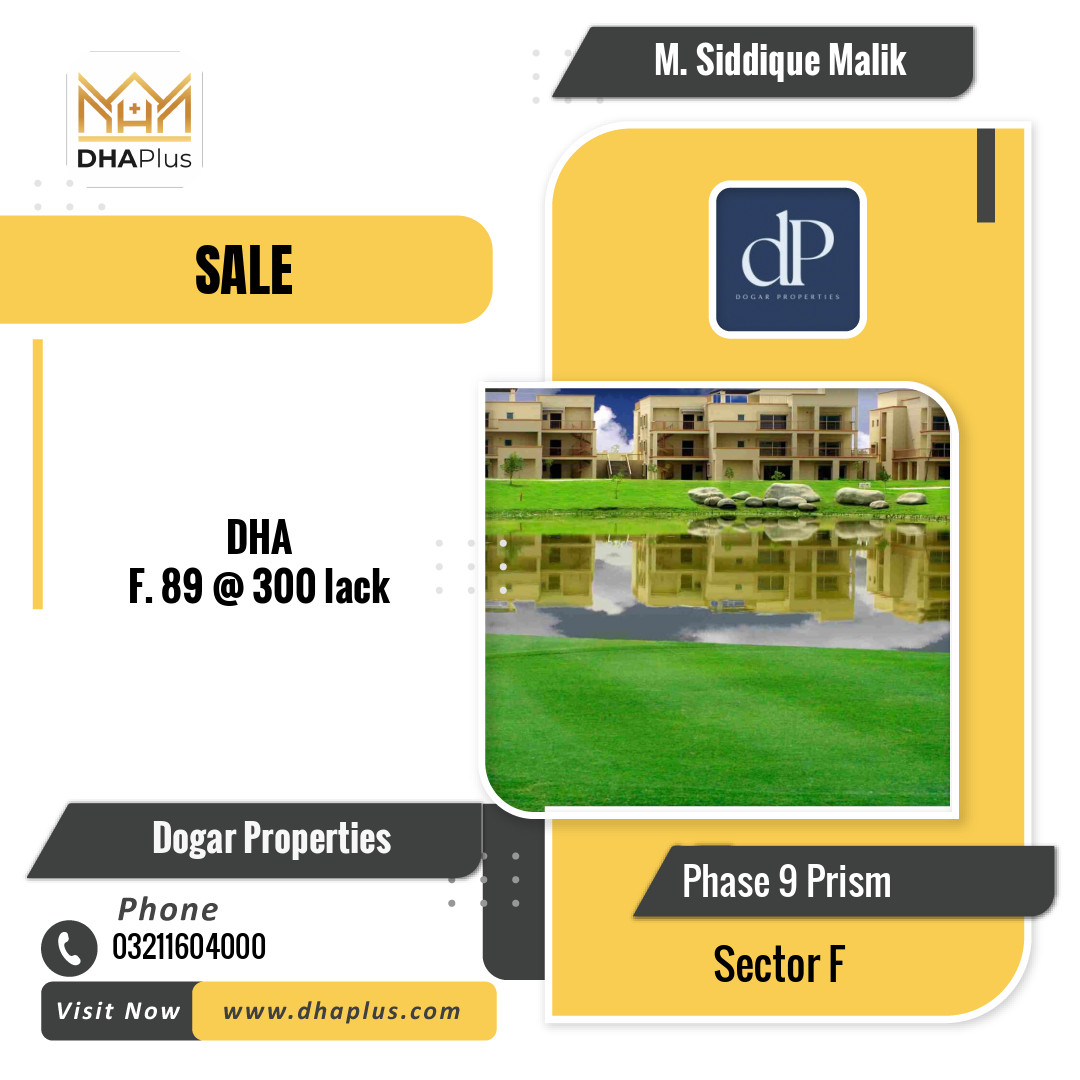1 Kanal Residential Plot for Sale in Sector F - Phase 9 Prism, Lahore - (DP-39613)