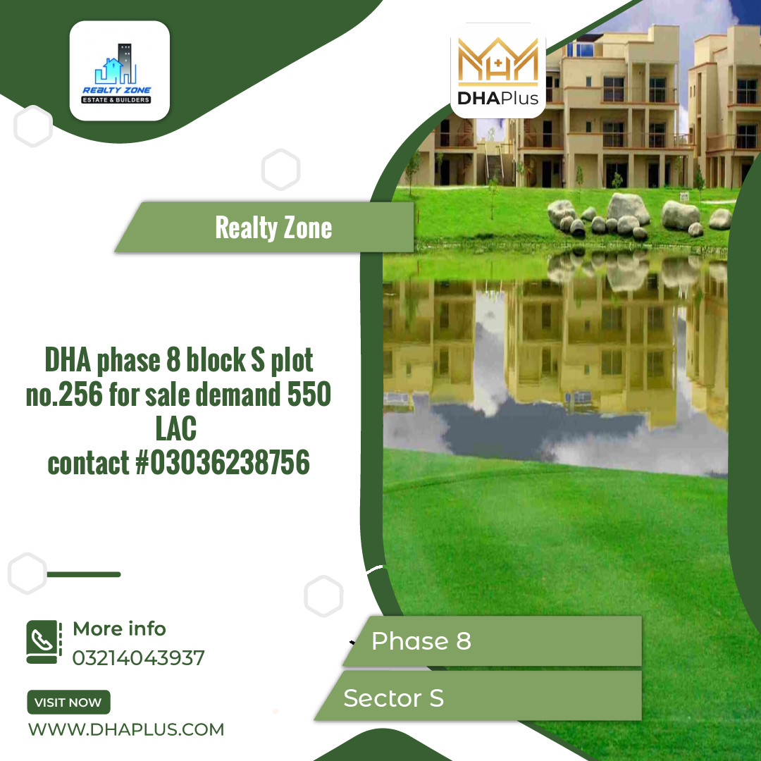 1 Kanal Residential Plot for Sale in Sector S - Phase 8, Lahore - (DP-39632)