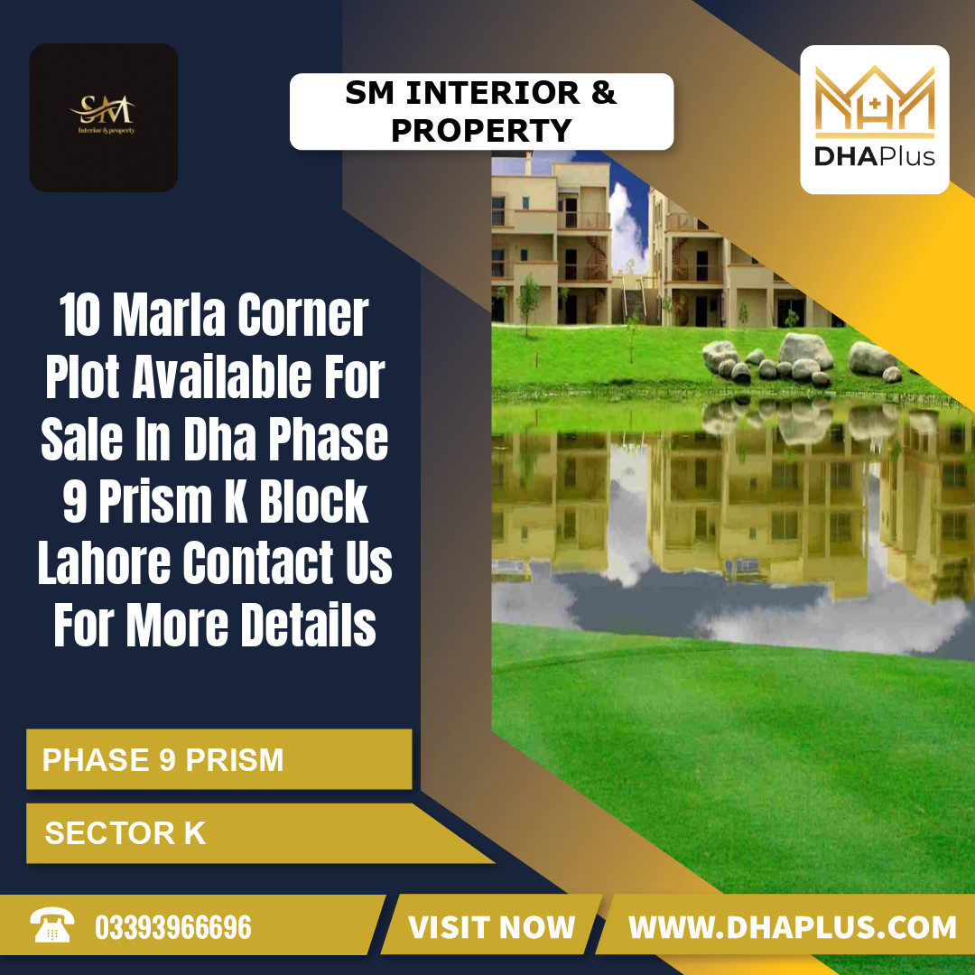 10 Marla Residential Plot for Sale in Sector K -  Phase 9 Prism, Lahore - (DP-39646)