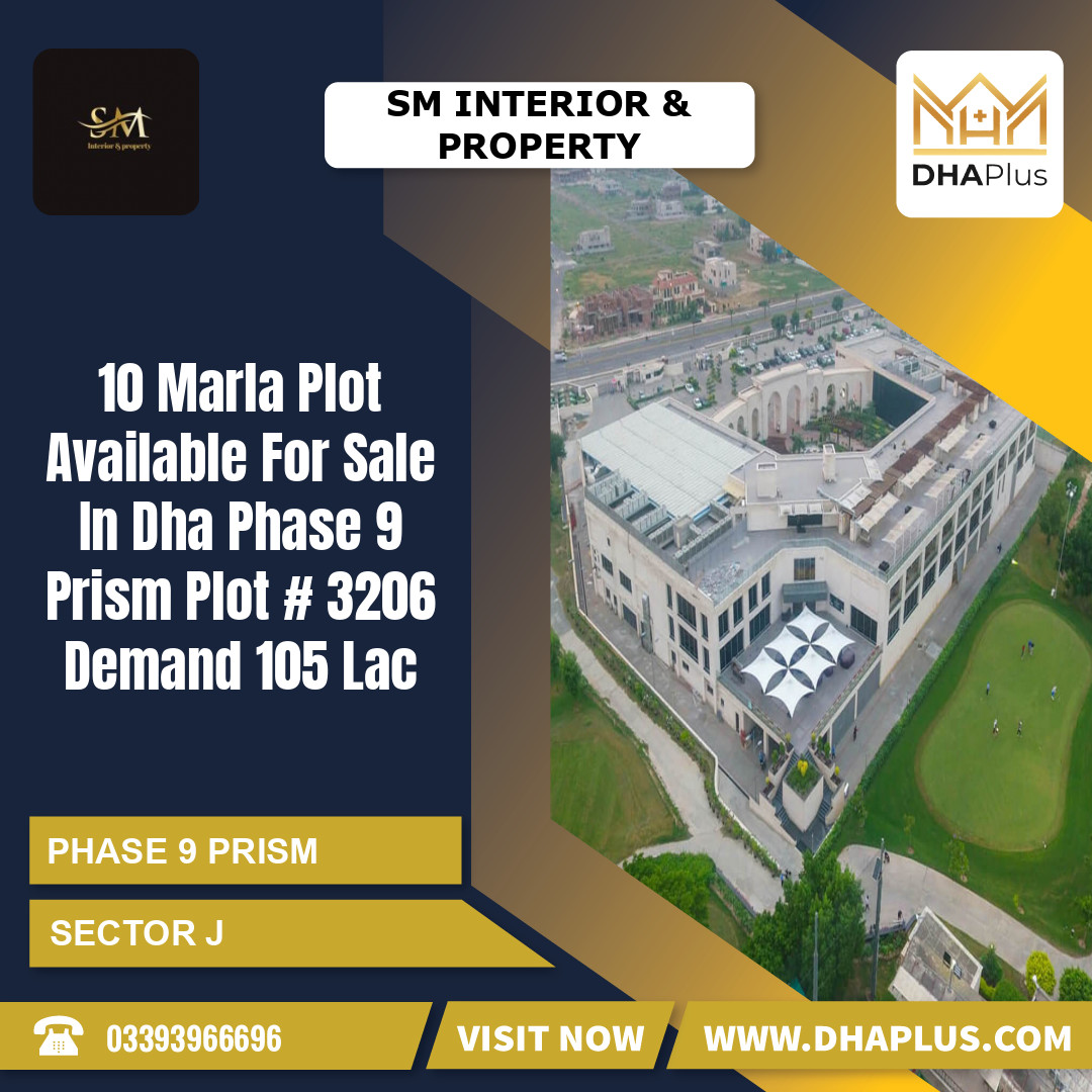 10 Marla Residential Plot for Sale in Sector J - Phase 9 Prism, Lahore - (DP-39647)