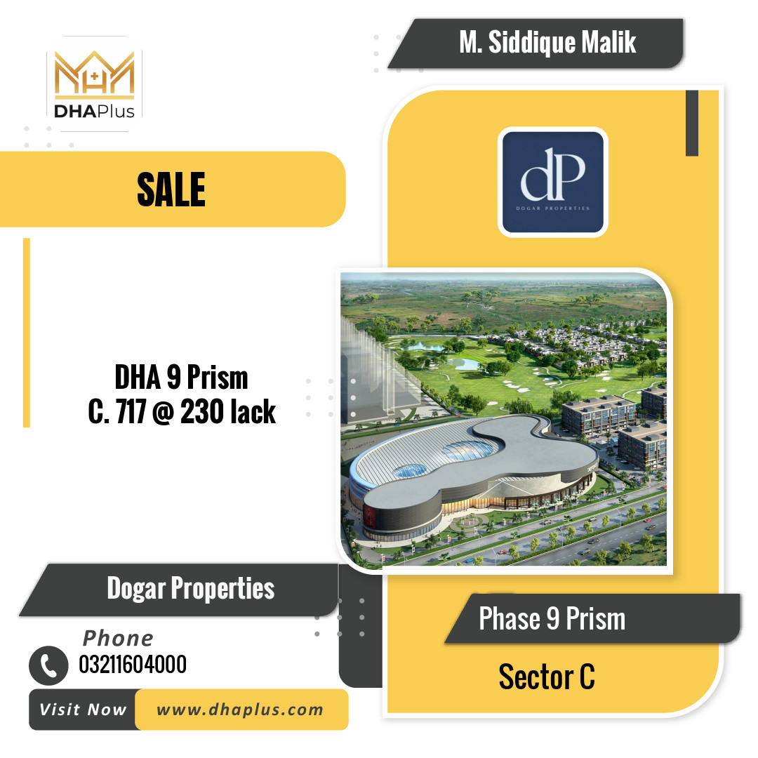 1 Kanal Residential Plot for Sale in Sector C - Phase 9 Prism, Lahore - (DP-39656)