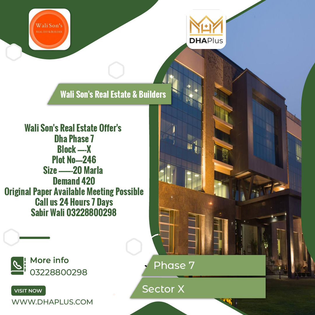 1 Kanal Residential Plot for Sale in Sector X - Phase 7, Lahore - (DP-39668)