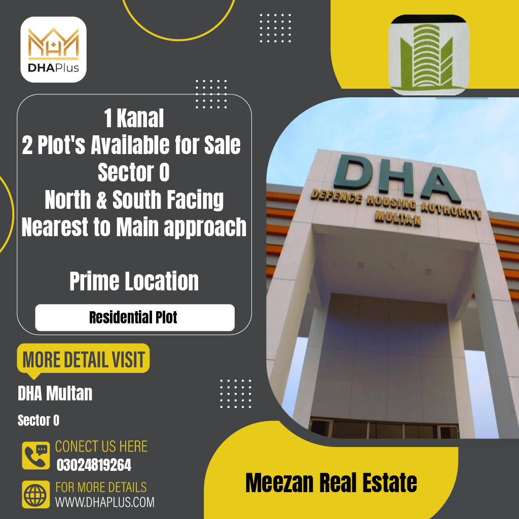 1 Kanal Residential Plot for Sale in Sector O -  DHA Multan, Multan - (DP-39700)