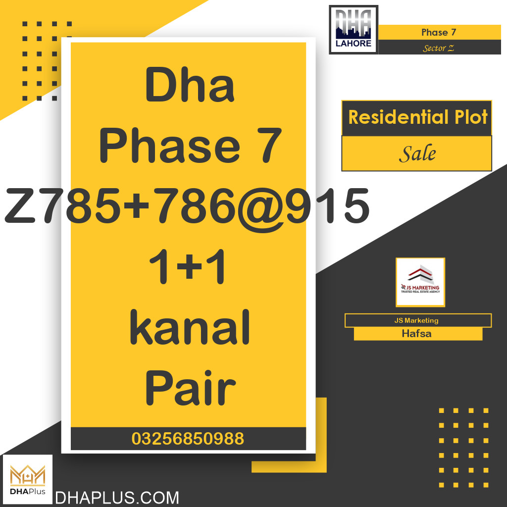 2 Kanal Residential Plot for Sale in Sector Z - Phase 7, Lahore - (DP-39704)