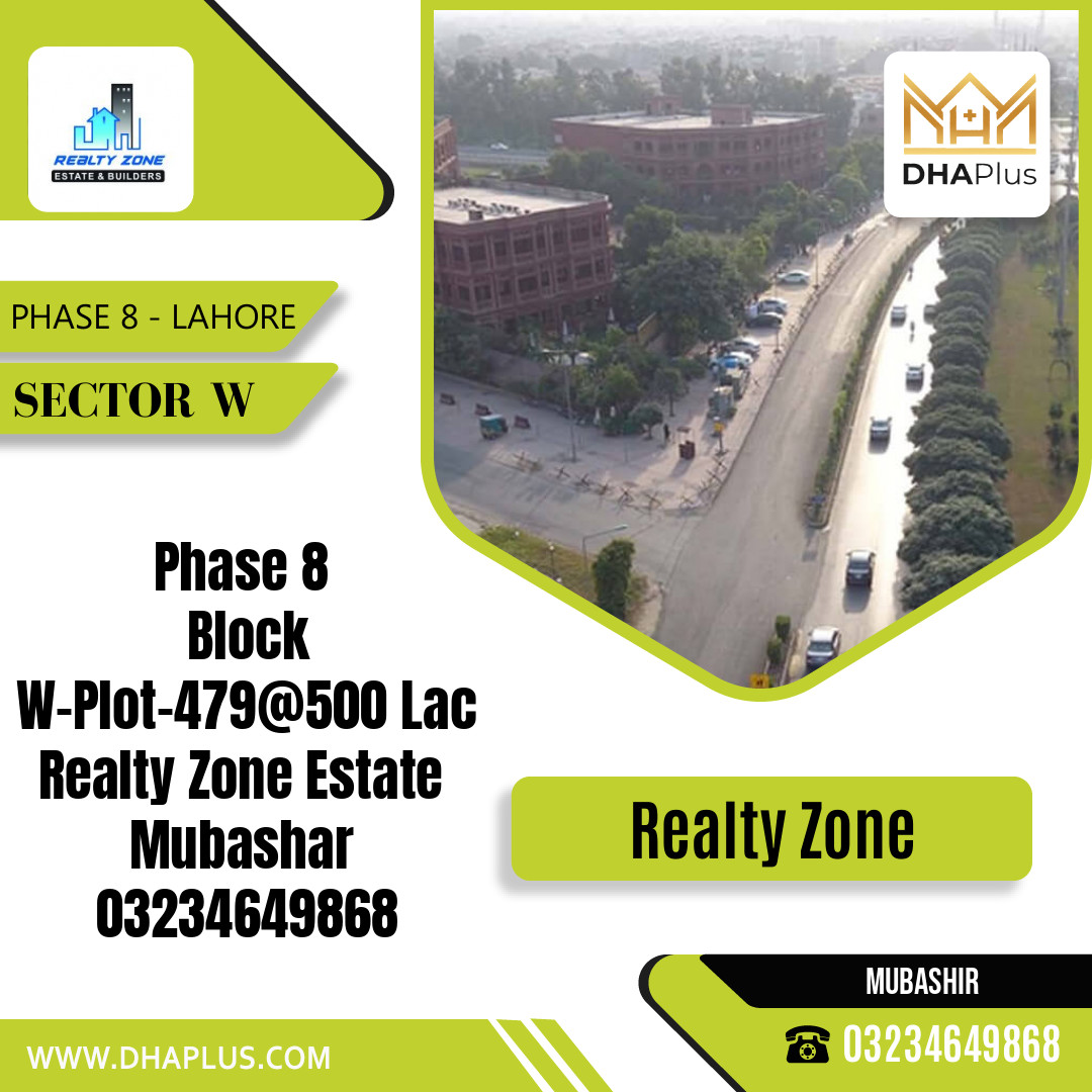 1 Kanal Residential Plot for Sale in Sector W - Phase 8, Lahore - (DP-39722)