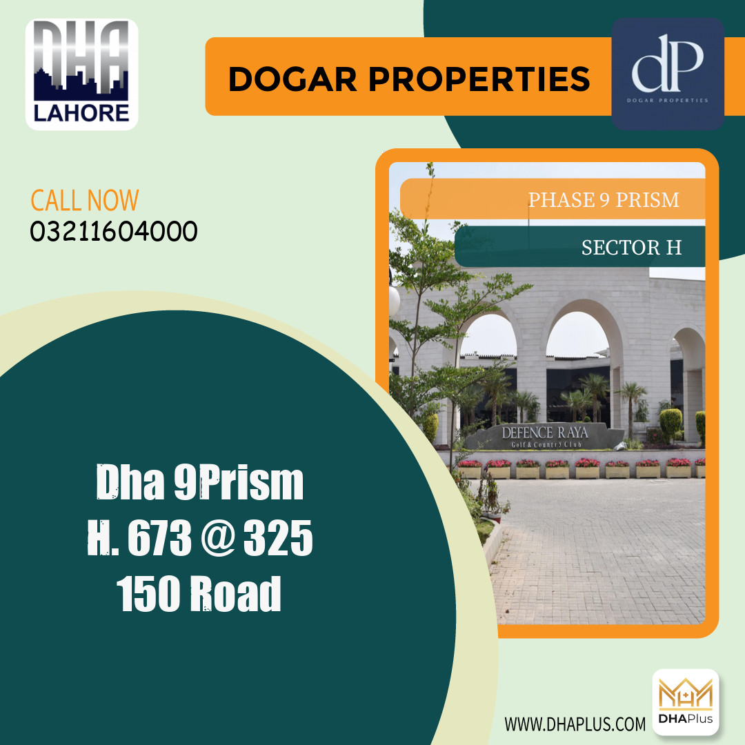 1 Kanal Residential Plot for Sale in Sector H - Phase 9 Prism, Lahore - (DP-39735)