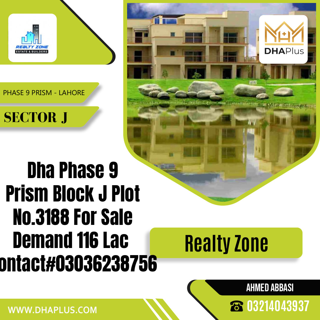10 Marla Residential Plot for Sale in Sector J - Phase 9 Prism, Lahore - (DP-39738)
