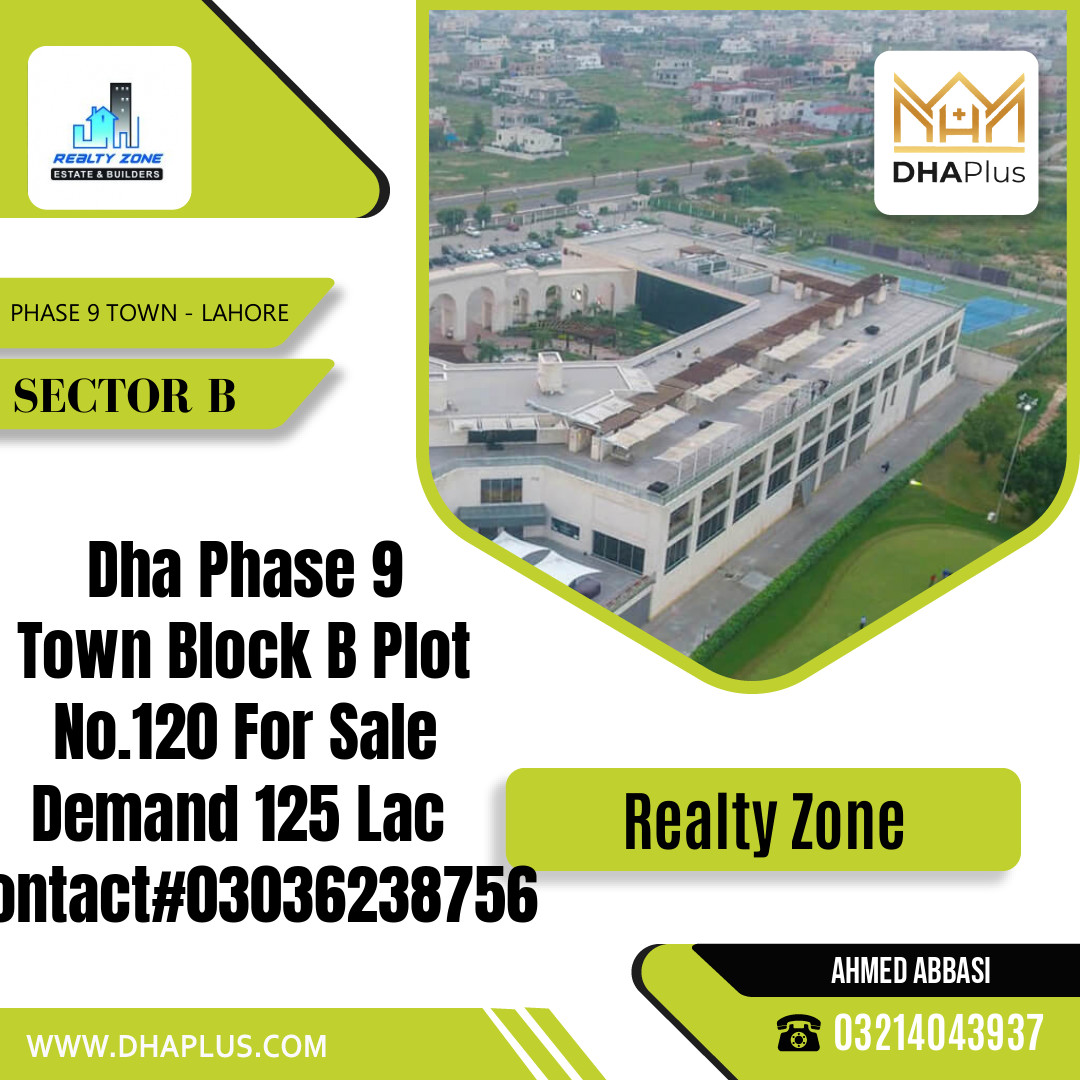 5 Marla Residential Plot for Sale in Sector B -  Phase 9 Town, Lahore - (DP-39796)