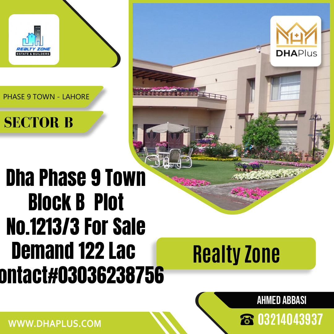 5 Marla Residential Plot for Sale in Sector B -  Phase 9 Town, Lahore - (DP-39805)