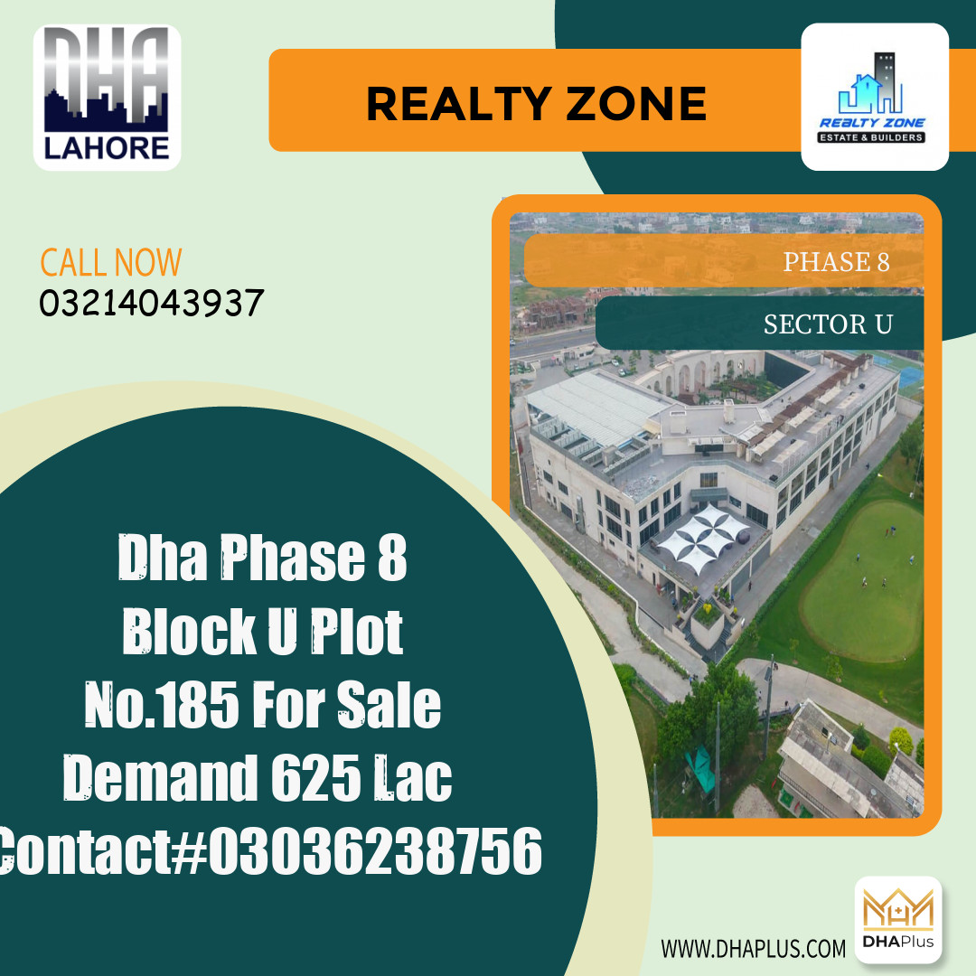 1 Kanal Residential Plot for Sale in Sector U -  Phase 8, Lahore - (DP-39808)