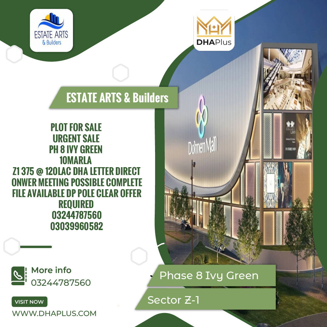 10 Marla Residential Plot for Sale in Sector Z-1 - Phase 8 Ivy Green, Lahore - (DP-39823)