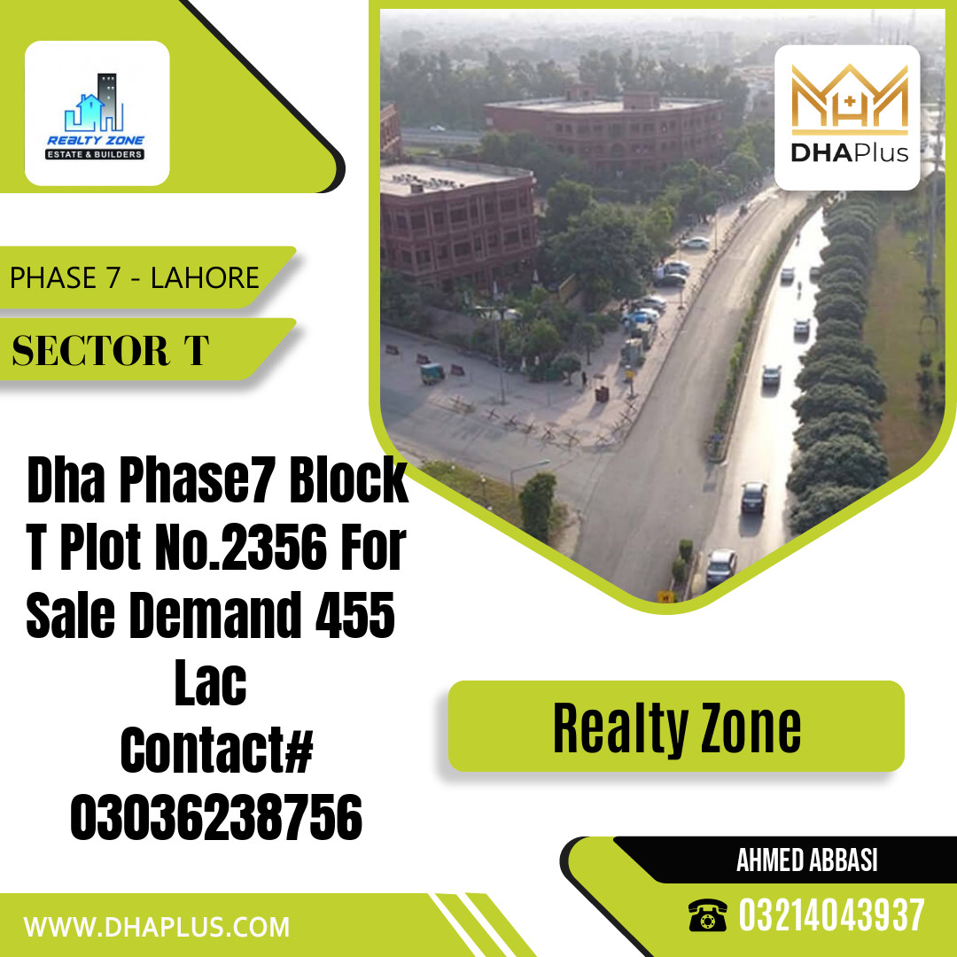 25 Marla Residential Plot for Sale in Sector T - Phase 7, Lahore - (DP-39862)