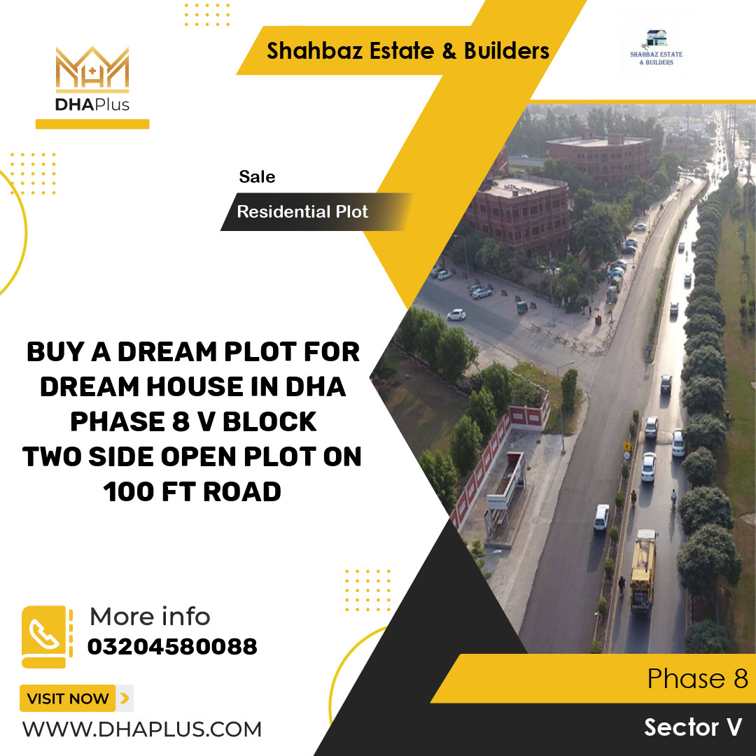20 Marla Residential Plot for Sale in Sector V - Phase 8, Lahore - (DP-39895)