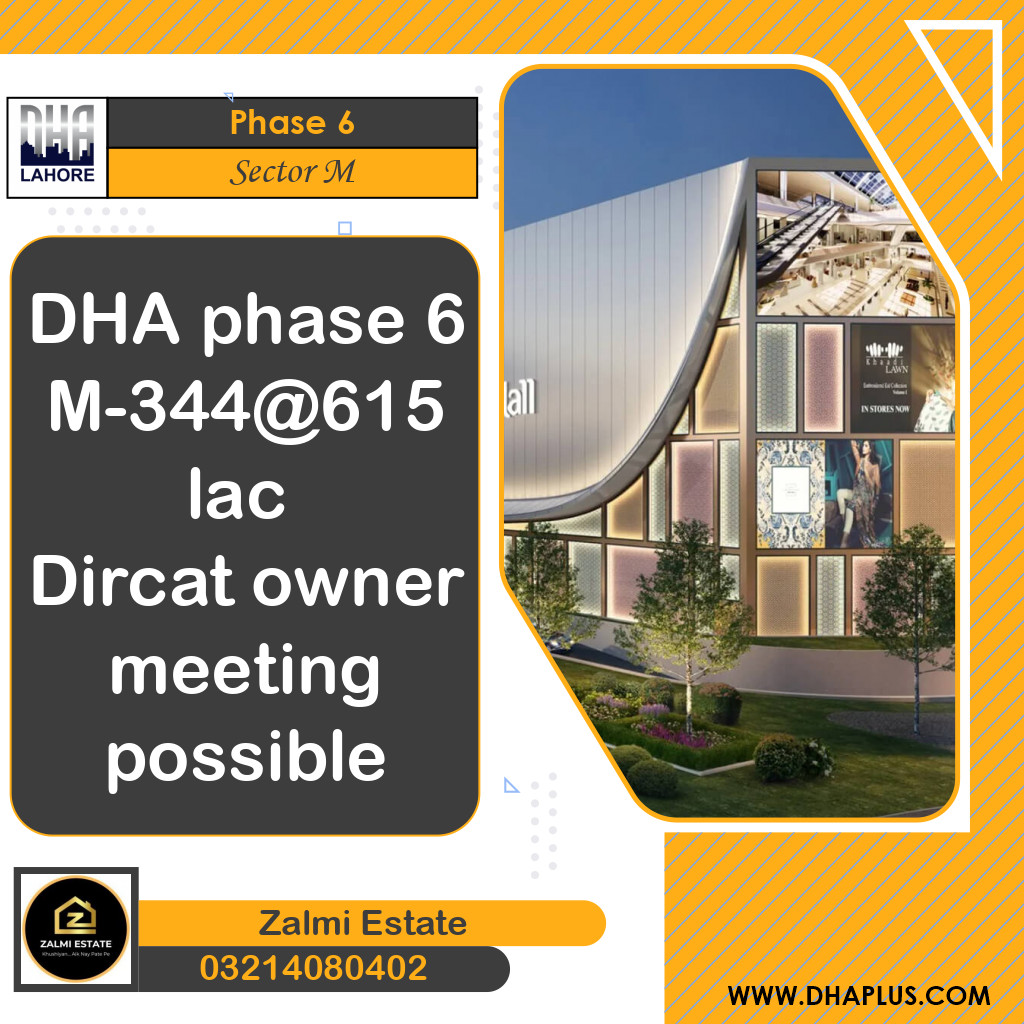 1 Kanal Residential Plot for Sale in Sector M - Phase 6, Lahore - (DP-39903)