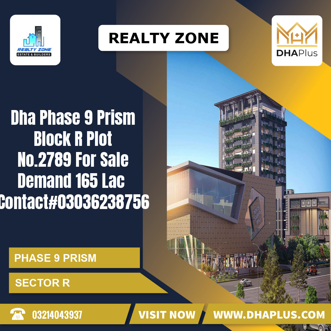 10 Marla Residential Plot for Sale in Sector R - Phase 9 Prism, Lahore - (DP-39904)