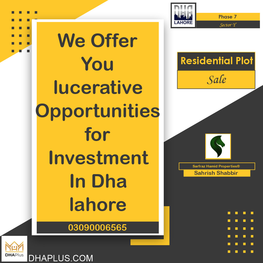20 Marla Residential Plot for Sale in Sector Y - Phase 7, Lahore - (DP-39934)