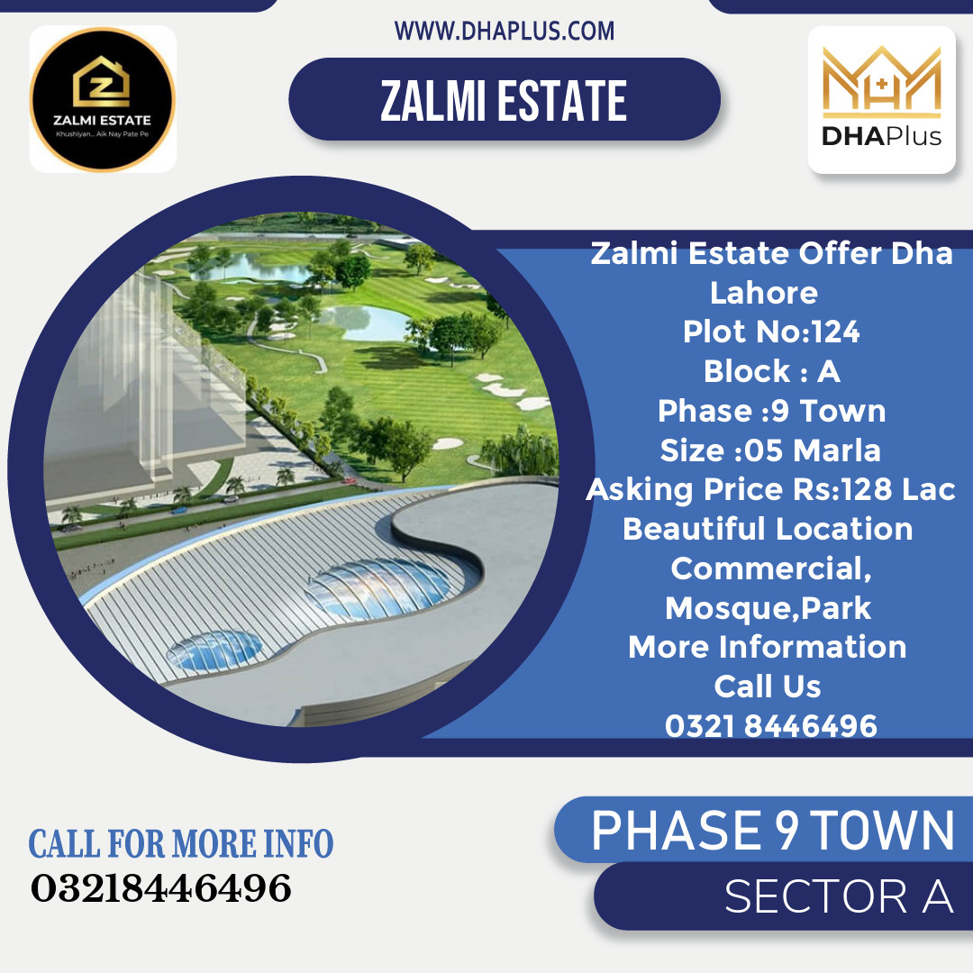 5 Marla Residential Plot for Sale in Sector A - Phase 9 Town, Lahore - (DP-39957)