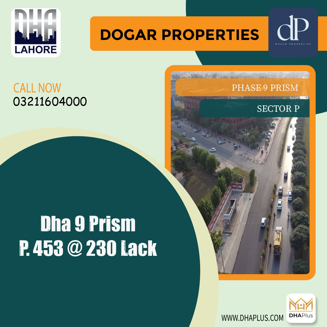 1 Kanal Residential Plot for Sale in Sector P - Phase 9 Prism, Lahore - (DP-39972)
