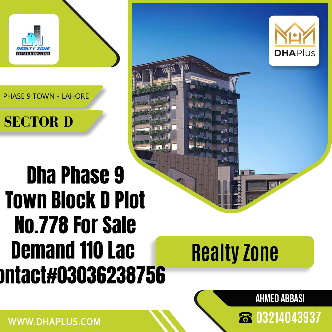 5 Marla Residential Plot for Sale in Sector D -  Phase 9 Town, Lahore - (DP-40006)