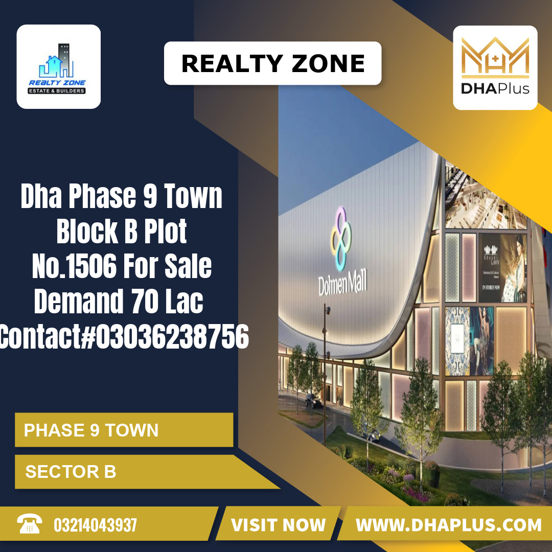 5 Marla Residential Plot for Sale in Sector B -  Phase 9 Town, Lahore - (DP-40008)