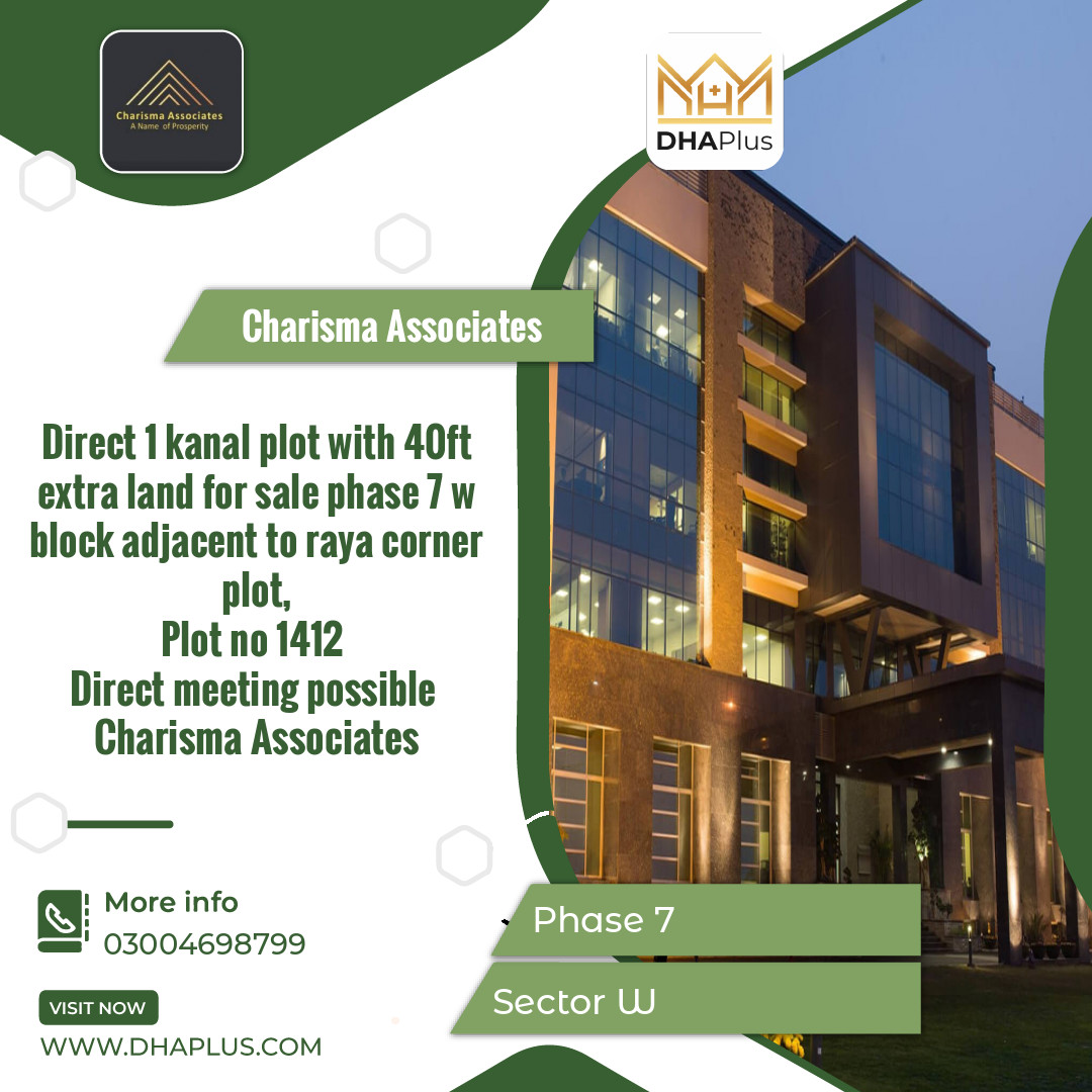 1 Kanal Residential Plot for Sale in Sector W - Phase 7, Lahore - (DP-40067)