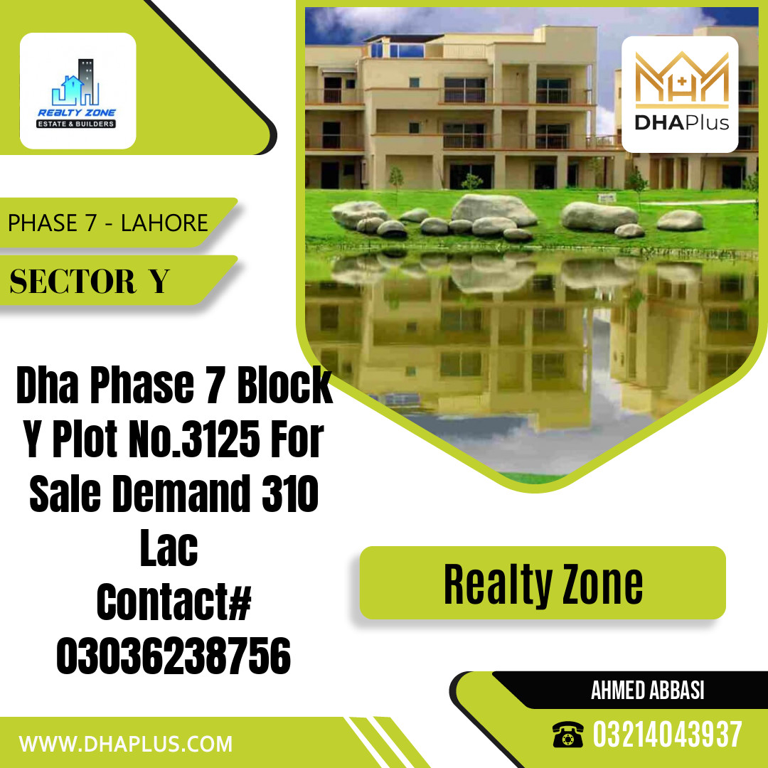 1 Kanal Residential Plot for Sale in Sector Y - Phase 7, Lahore - (DP-40075)