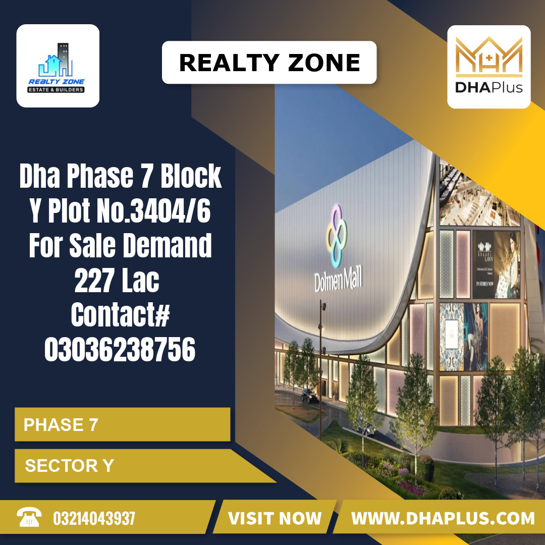 1 Kanal Residential Plot for Sale in Sector Y - Phase 7, Lahore - (DP-40076)