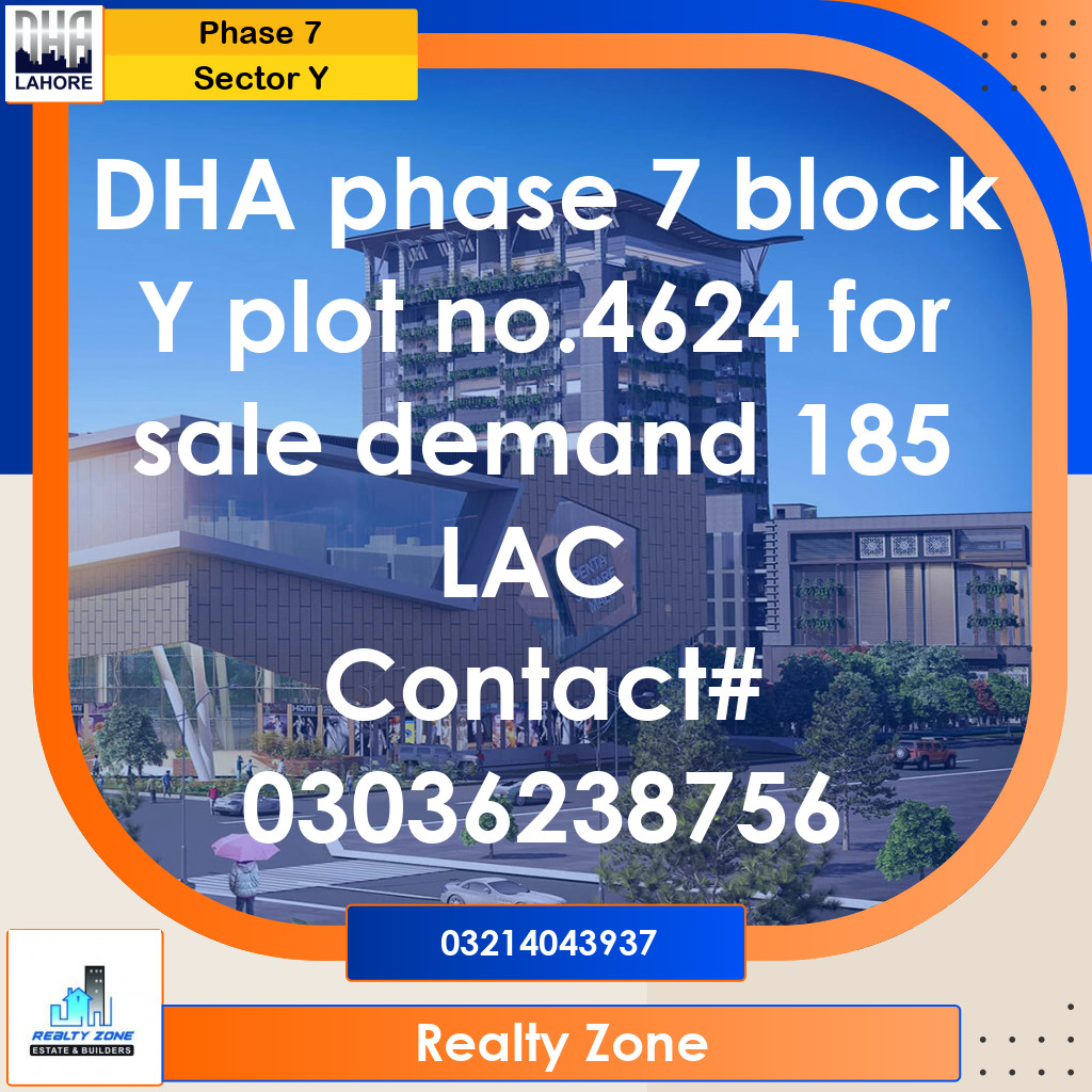 1 Kanal Residential Plot for Sale in Sector Y - Phase 7, Lahore - (DP-40079)