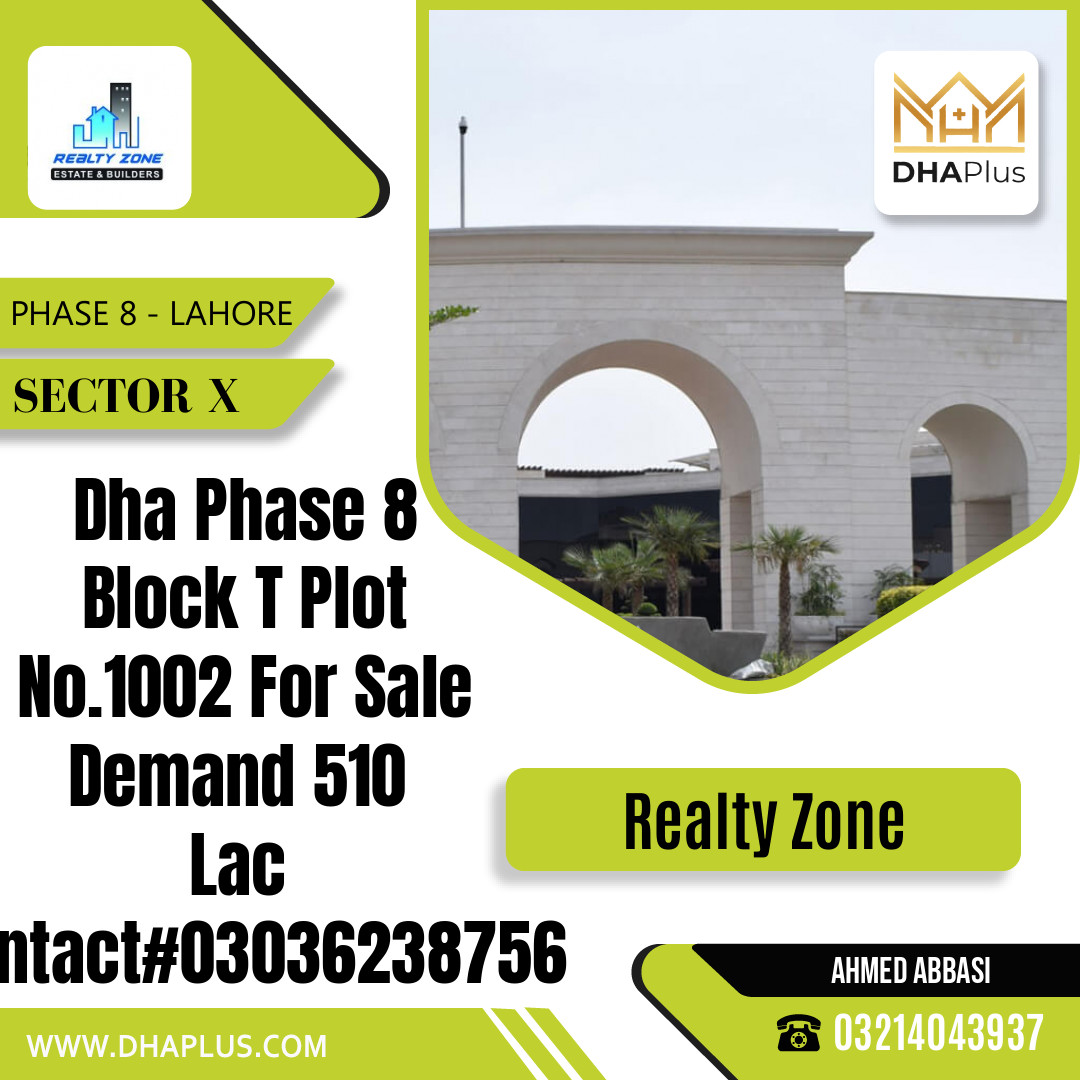 1 Kanal Residential Plot for Sale in Sector X - Phase 8, Lahore - (DP-40122)