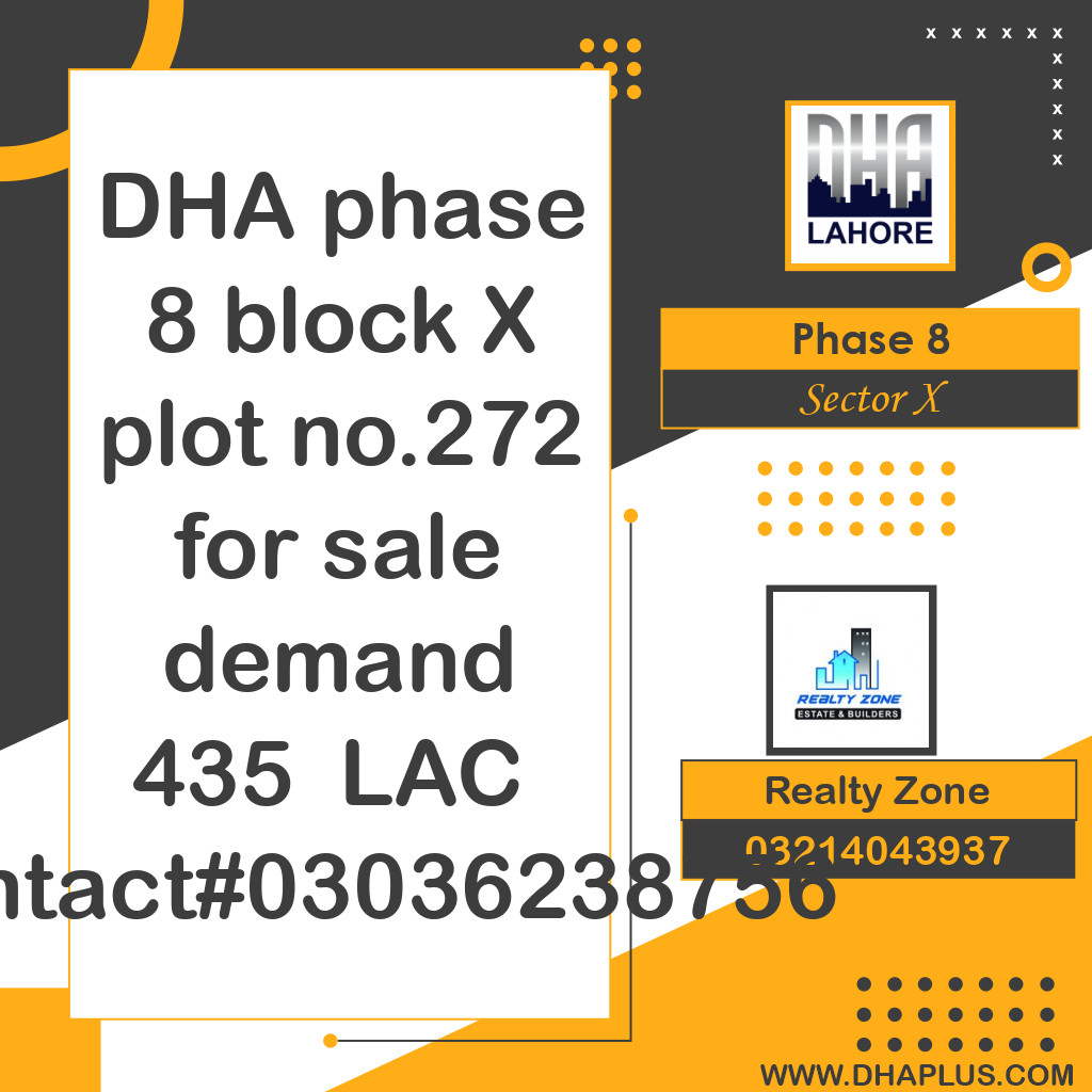 1 Kanal Residential Plot for Sale in Sector X - Phase 8, Lahore - (DP-40125)