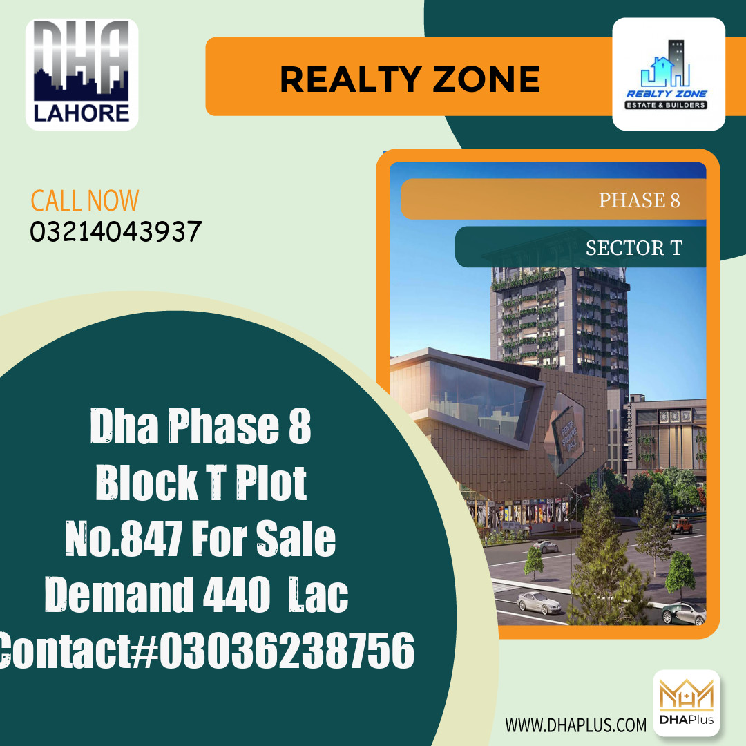 1 Kanal Residential Plot for Sale in Sector T - Phase 8, Lahore - (DP-40126)