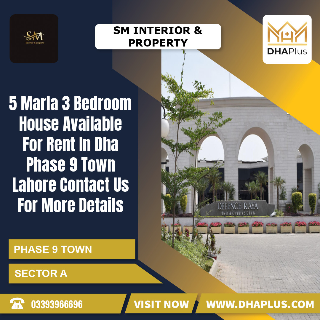 5 Marla Residential House for Rent in Sector A -  Phase 9 Town, Lahore - (DP-40139)