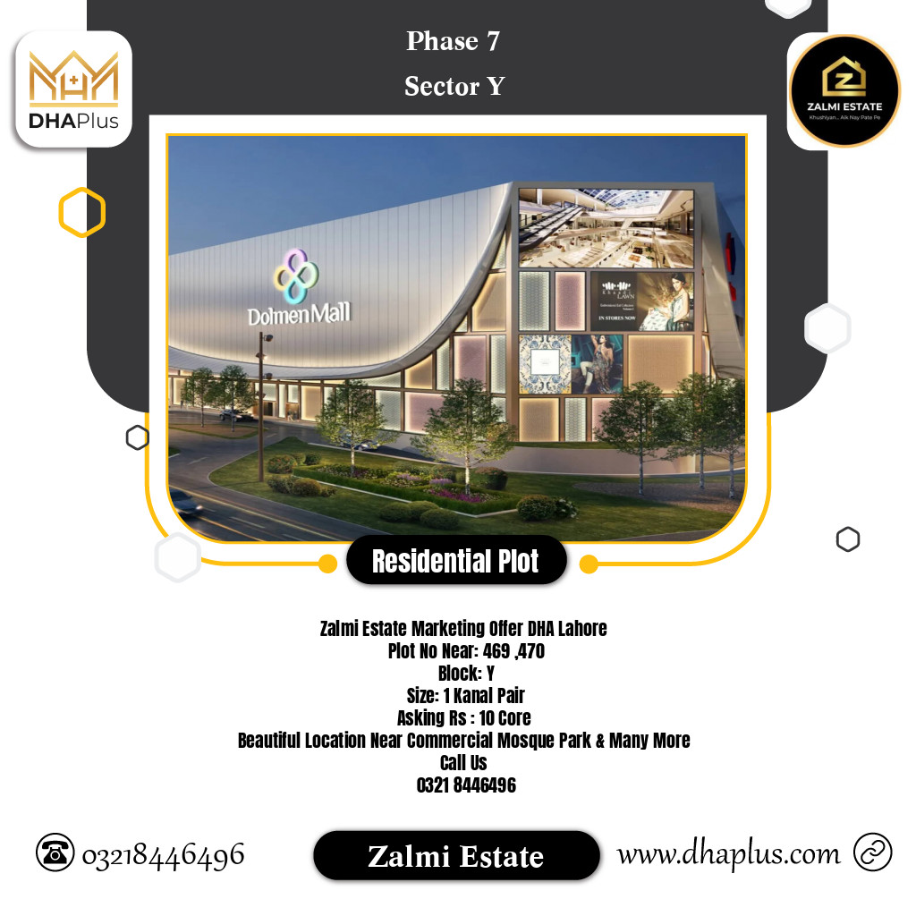 2 Kanal Residential Plot for Sale in Sector Y -  Phase 7, Lahore - (DP-40159)