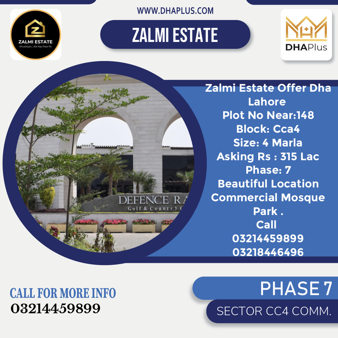4 Marla Commercial Plot for Sale in Sector CC4 Commercial -  Phase 7, Lahore - (DP-40180)