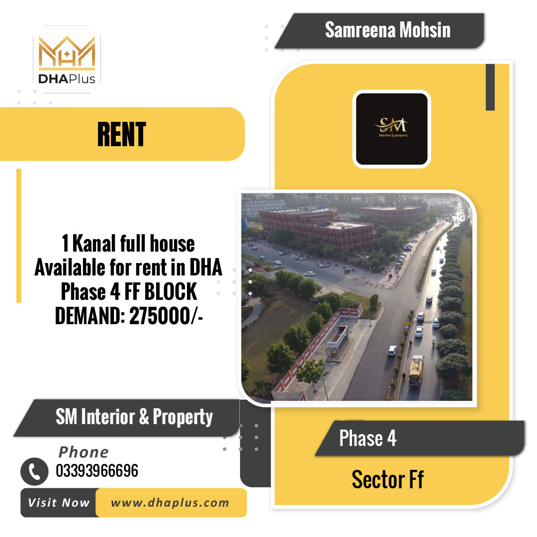 1 Kanal Residential House for Rent in Sector FF - Phase 4, Lahore - (DP-40206)