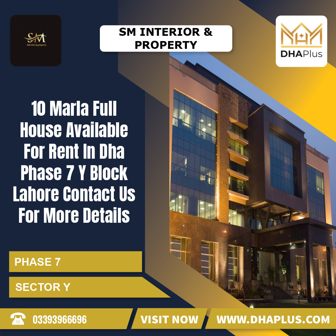 10 Marla Residential House for Rent in Sector Y -  Phase 7, Lahore - (DP-40293)