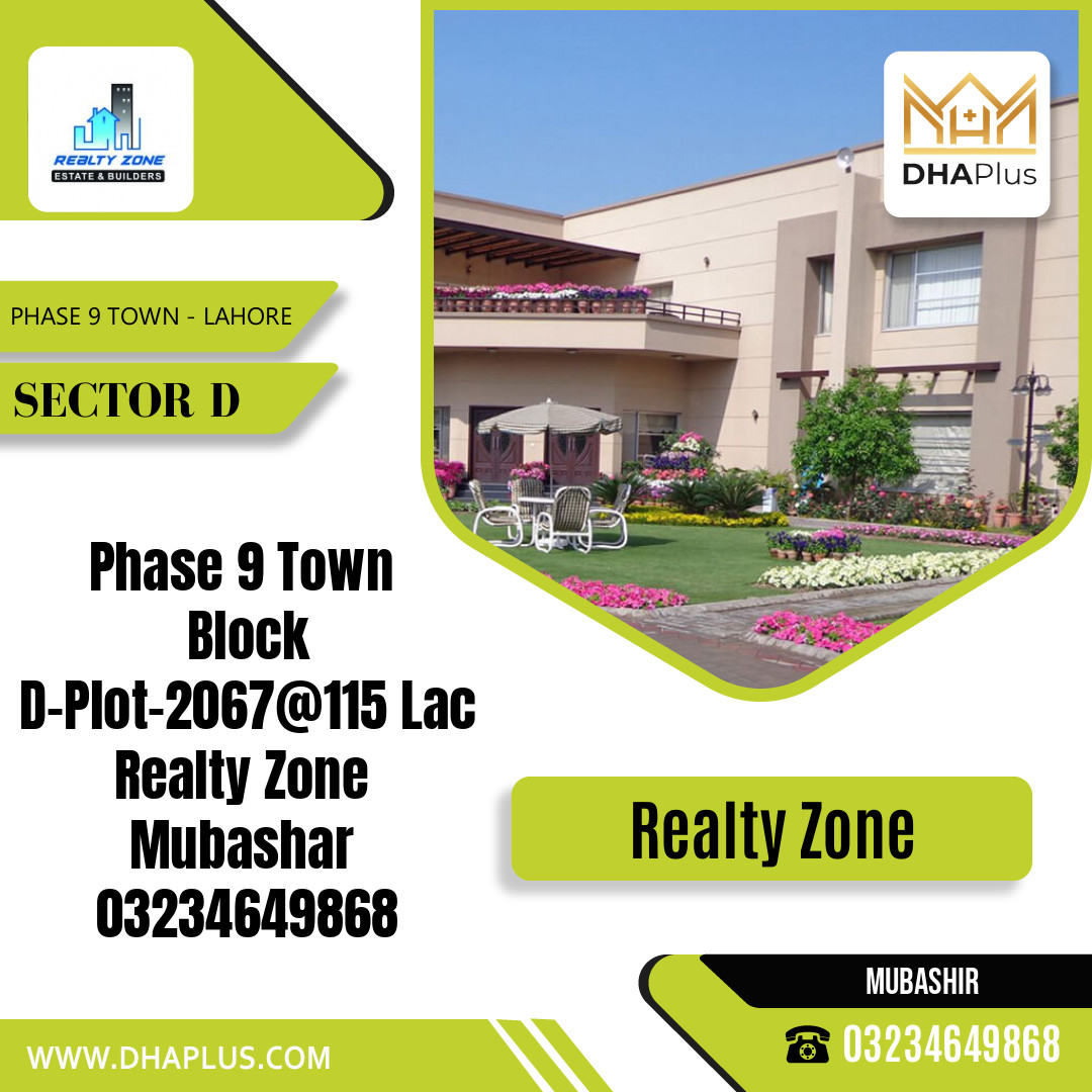 5 Marla Residential Plot for Sale in Sector D -  Phase 9 Town, Lahore - (DP-40309)