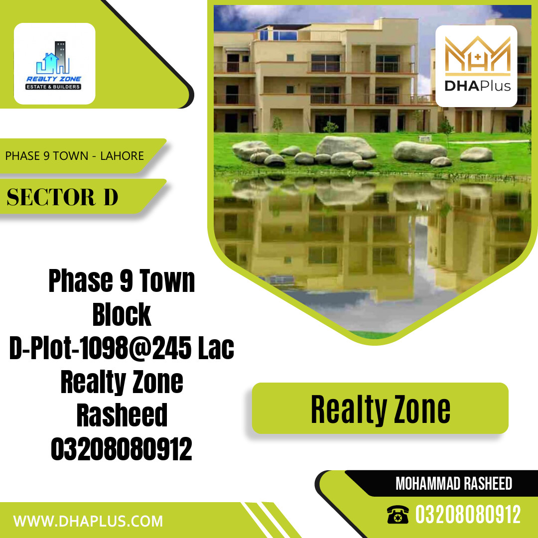 10 Marla Residential Plot for Sale in Sector D - Phase 9 Town, Lahore - (DP-40335)