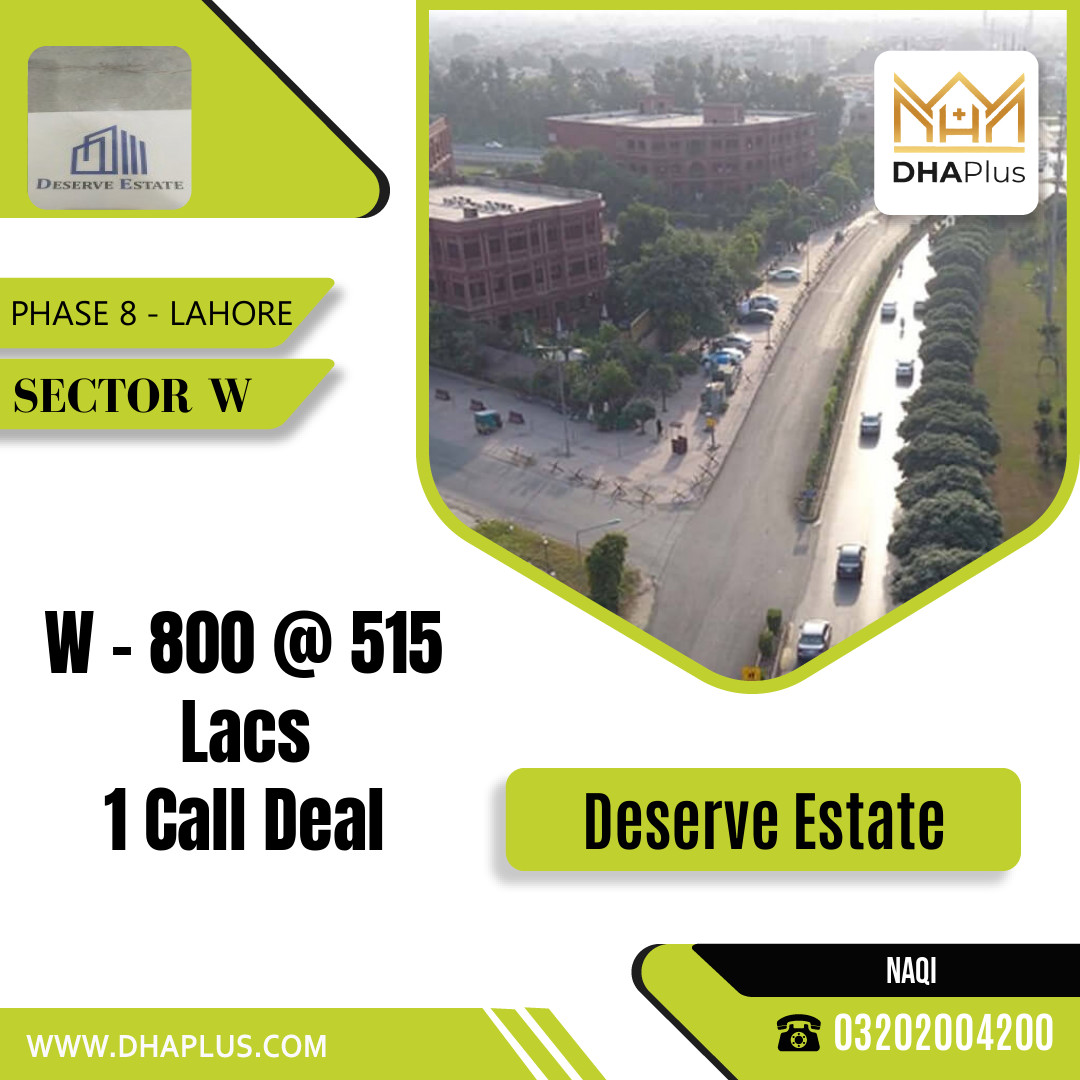 1 Kanal Residential Plot for Sale in Sector W -  Phase 8, Lahore - (DP-40340)