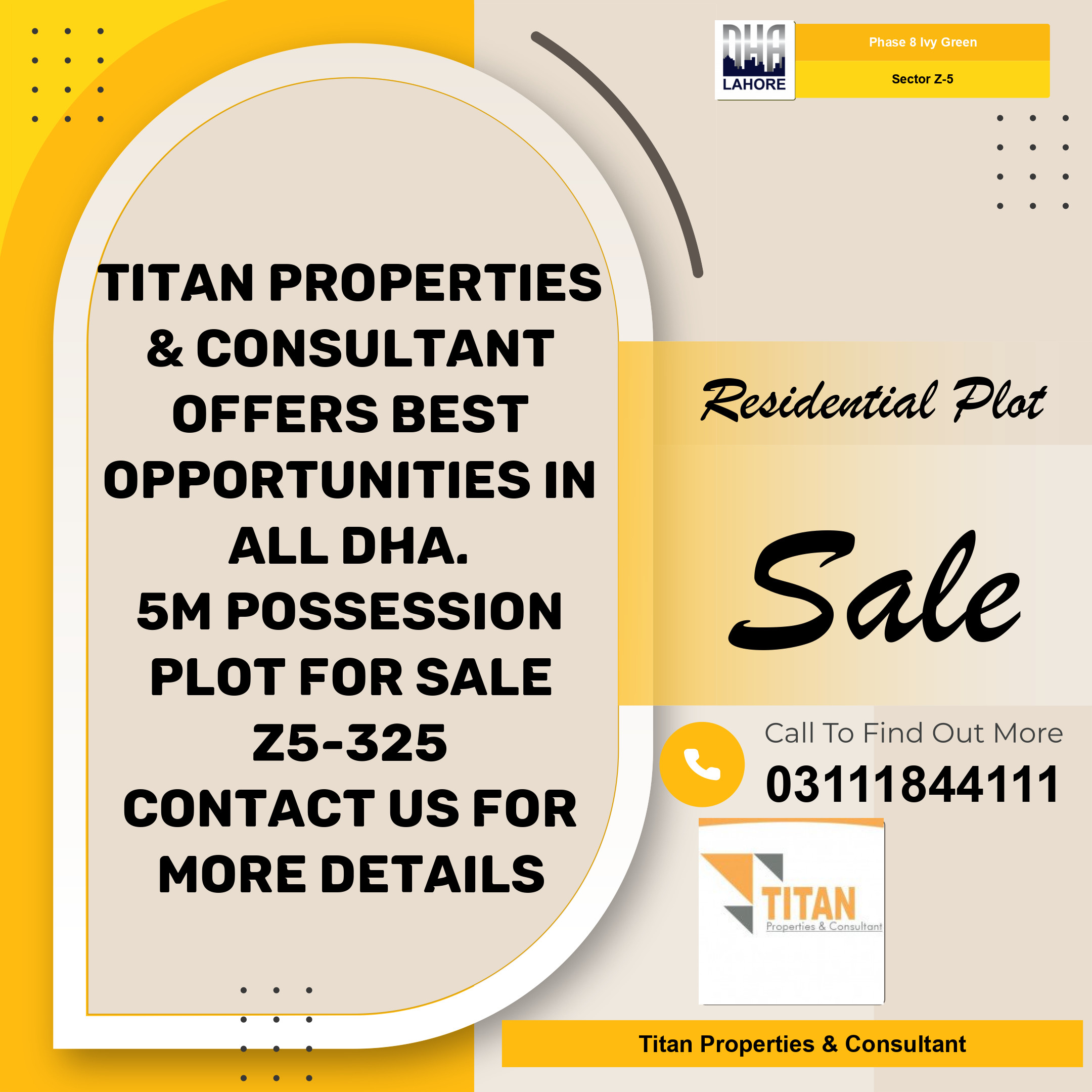 5 Marla Residential Plot for Sale in Sector Z-5 - Phase 8 Ivy Green, Lahore - (DP-40397)