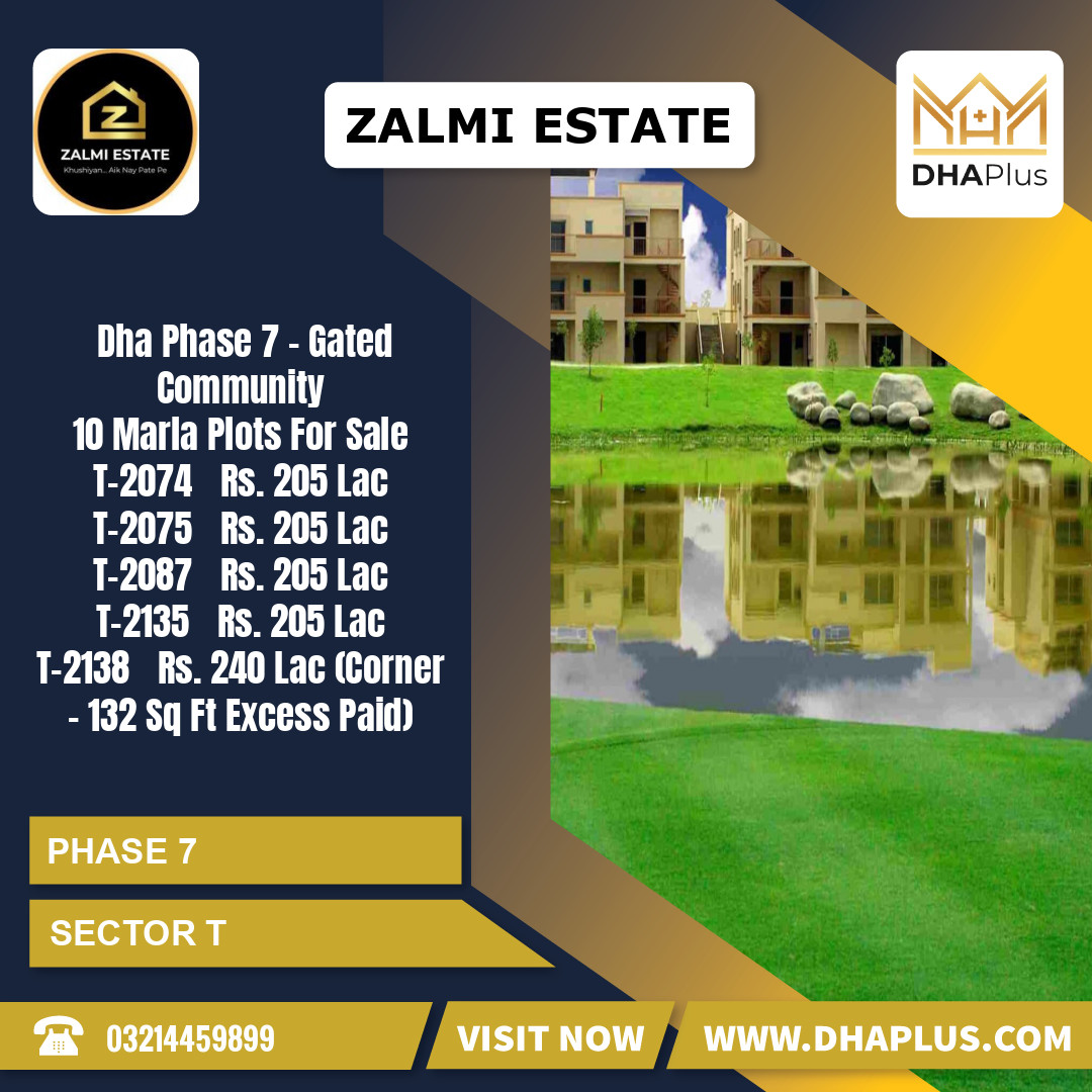 10 Marla Residential Plot for Sale in Sector T -  Phase 7, Lahore - (DP-40415)