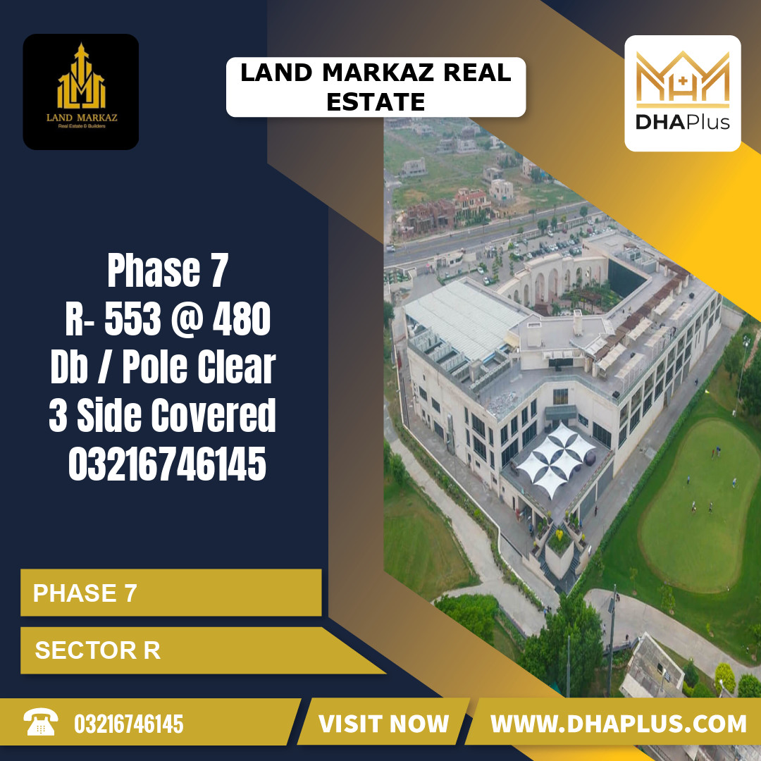 1 Kanal Residential Plot for Sale in Sector R -  Phase 7, Lahore - (DP-40443)